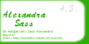 alexandra sass business card